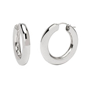 Mabina Orecchini a cerchio piatto in argento 563917