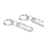 Load image into Gallery viewer, Mabina Orecchini a cerchio in argento rodiato bulinato 563923