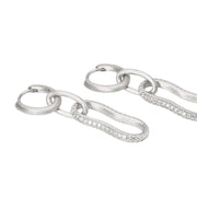 Mabina Orecchini a cerchio in argento rodiato bulinato 563923