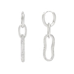 Load image into Gallery viewer, Mabina Orecchini a cerchio in argento rodiato bulinato 563923