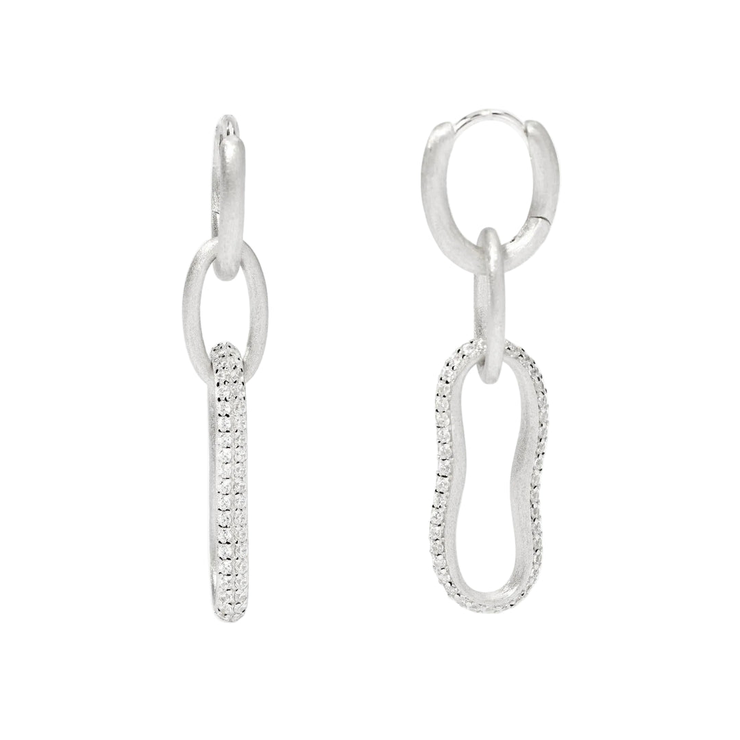 Mabina Orecchini a cerchio in argento rodiato bulinato 563923