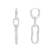 Mabina Orecchini a cerchio in argento rodiato bulinato 563923