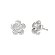 Mabina Orecchini a fiore in argento bulinato e zircone 563925