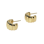 Load image into Gallery viewer, Mabina Orecchini a cerchio aperto bombati placcati oro 563928