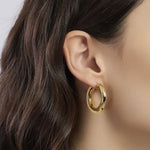 Load image into Gallery viewer, Mabina Orecchini chunky in argento dorato 563929