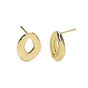 Mabina Orecchini in argento dorato design ondulato 563931