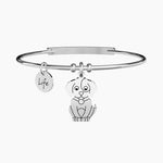 Load image into Gallery viewer, Bracciale rigido con ciondolo a forma di cane