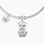 Load image into Gallery viewer, Bracciale rigido con ciondolo a forma di cane