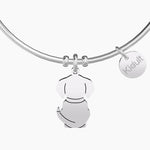 Load image into Gallery viewer, Bracciale rigido con ciondolo a forma di cane