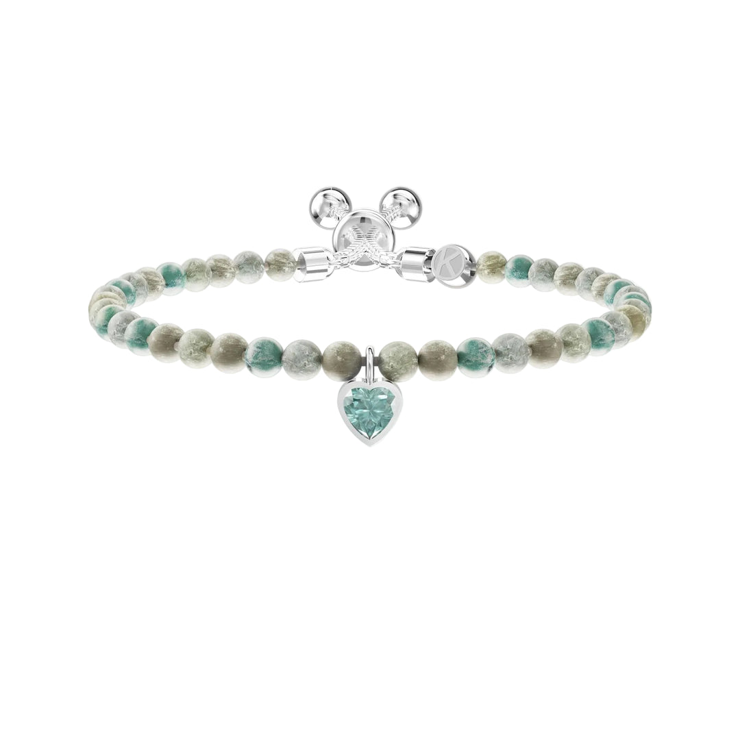 Bracciale con Diaspro e Ciondolo
