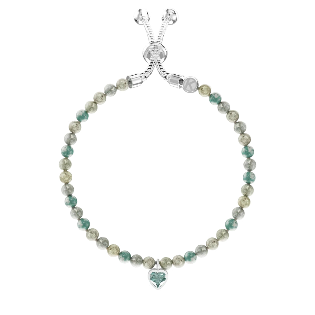 Bracciale con Diaspro e Ciondolo