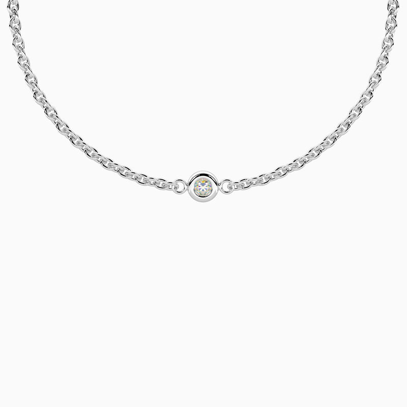 Bracciale infinity con diamante lab-grown