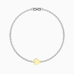 Load image into Gallery viewer, Bracciale infinity con cuore 9 carati