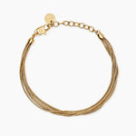 Load image into Gallery viewer, Kidult Bracciale multifilo dorato con catena snake 831151