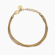 Kidult Bracciale multifilo dorato con catena snake 831151