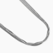 Kidult Girocollo in acciaio argentato con catene snake 851097