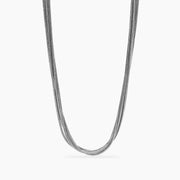 Kidult Girocollo in acciaio argentato con catene snake 851097