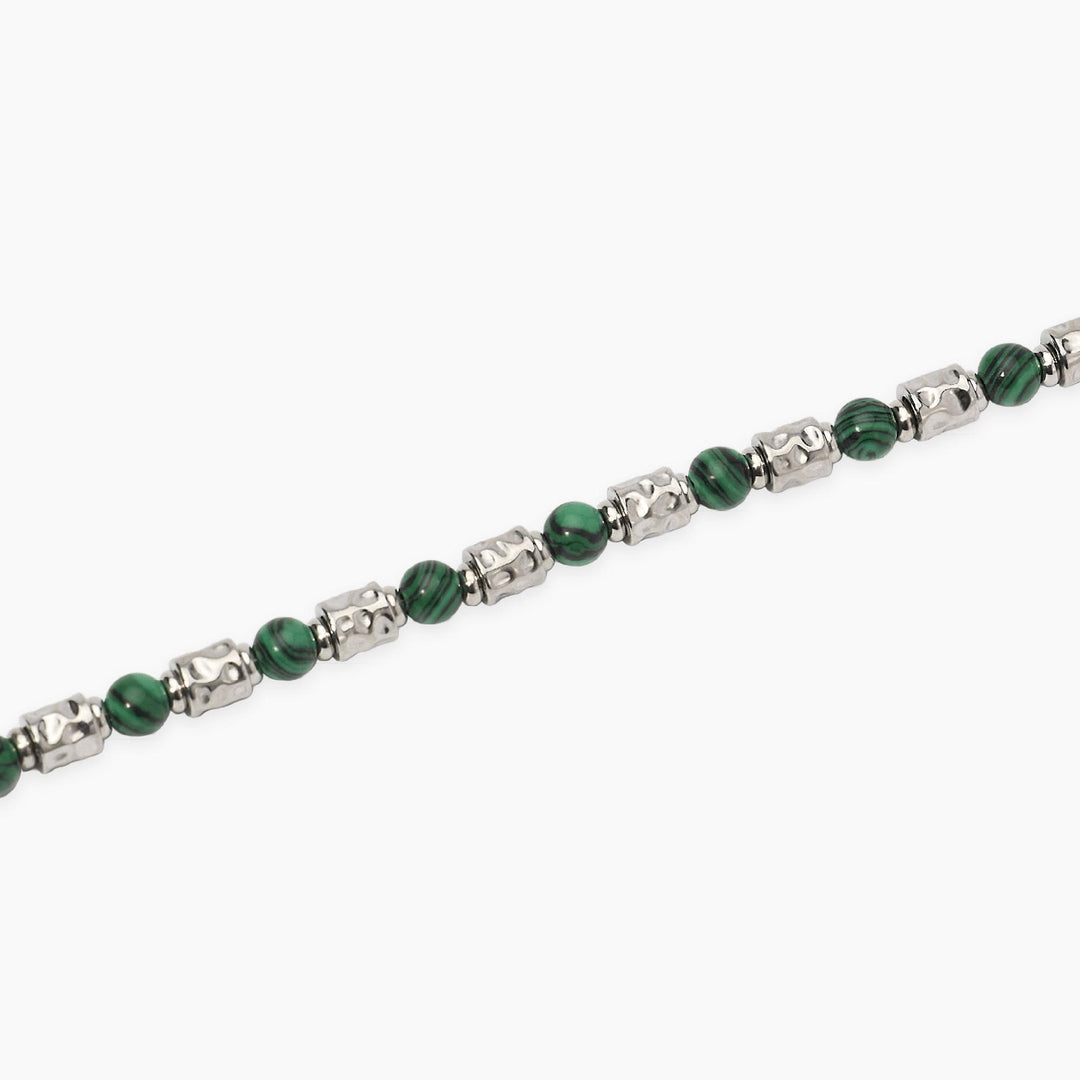 Kidult Bracciale in acciaio e malachite sintetica 831163