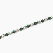 Kidult Bracciale in acciaio e malachite sintetica 831163