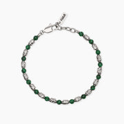 Kidult Bracciale in acciaio e malachite sintetica 831163