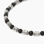 Load image into Gallery viewer, Kidult Bracciale acciaio con cubetti martellati e pietra lavica 831164