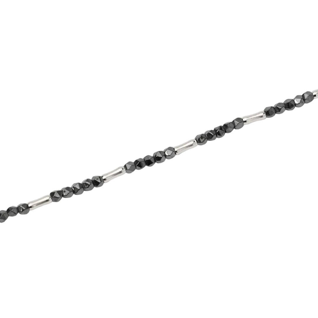 Mabina Bracciale regolabile con bambù e sfere di ematite 534117
