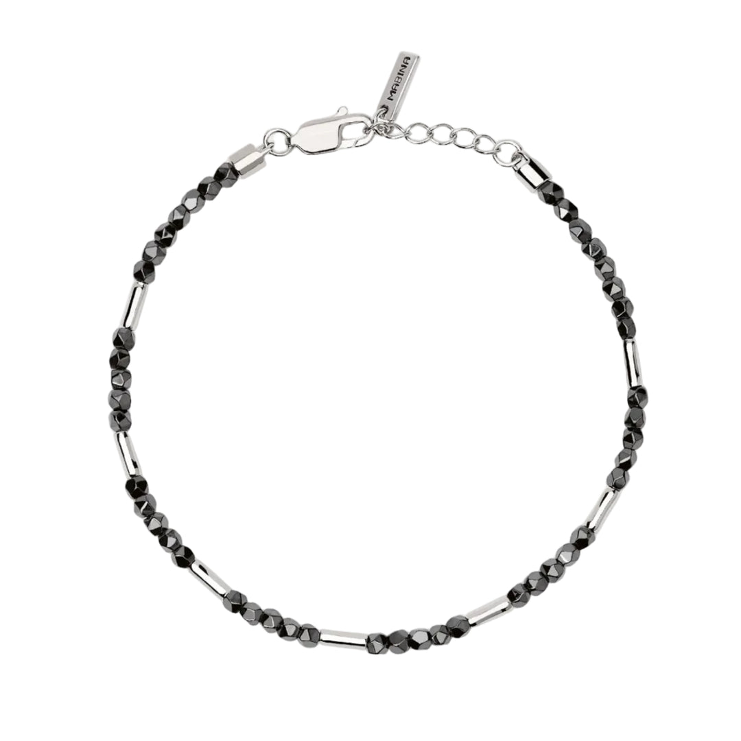 Mabina Bracciale regolabile con bambù e sfere di ematite 534117