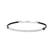 Mabina Bracciale con cordino e tennis di zirconi bianchi 534122