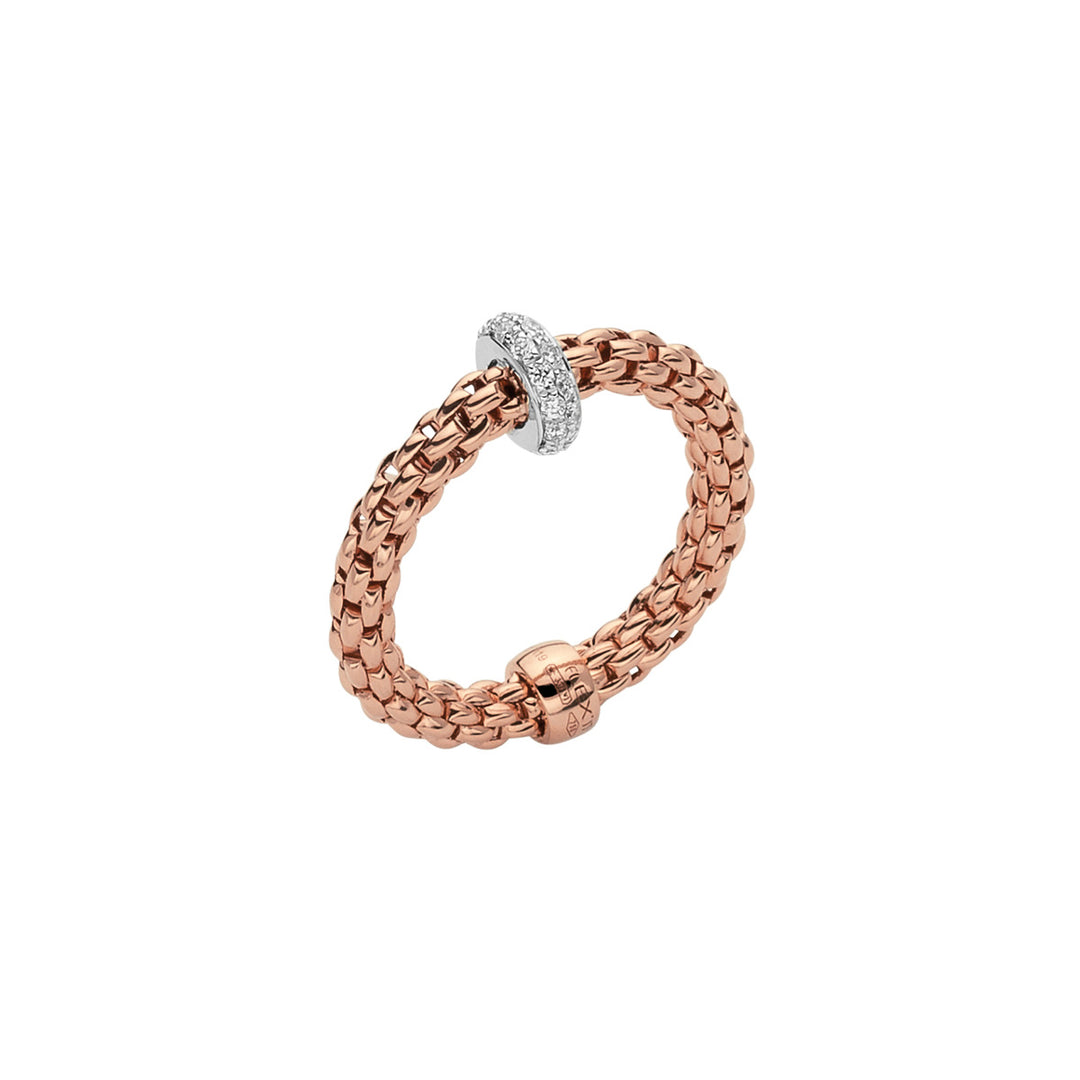 Anello Prima Flex'it in Oro Rosa e Diamanti