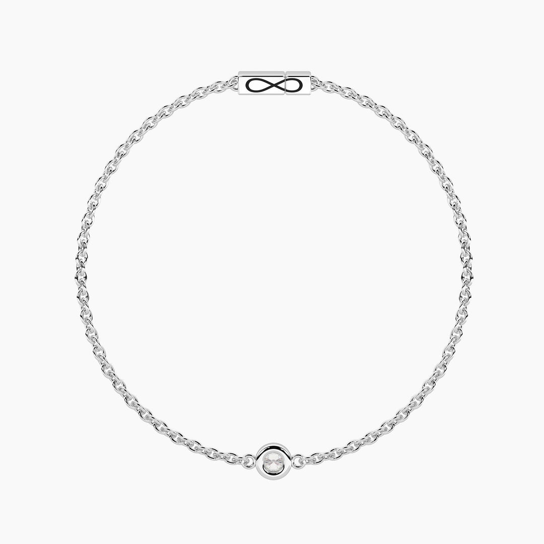 Kidult Bracciale infinity con diamante lab-grown
