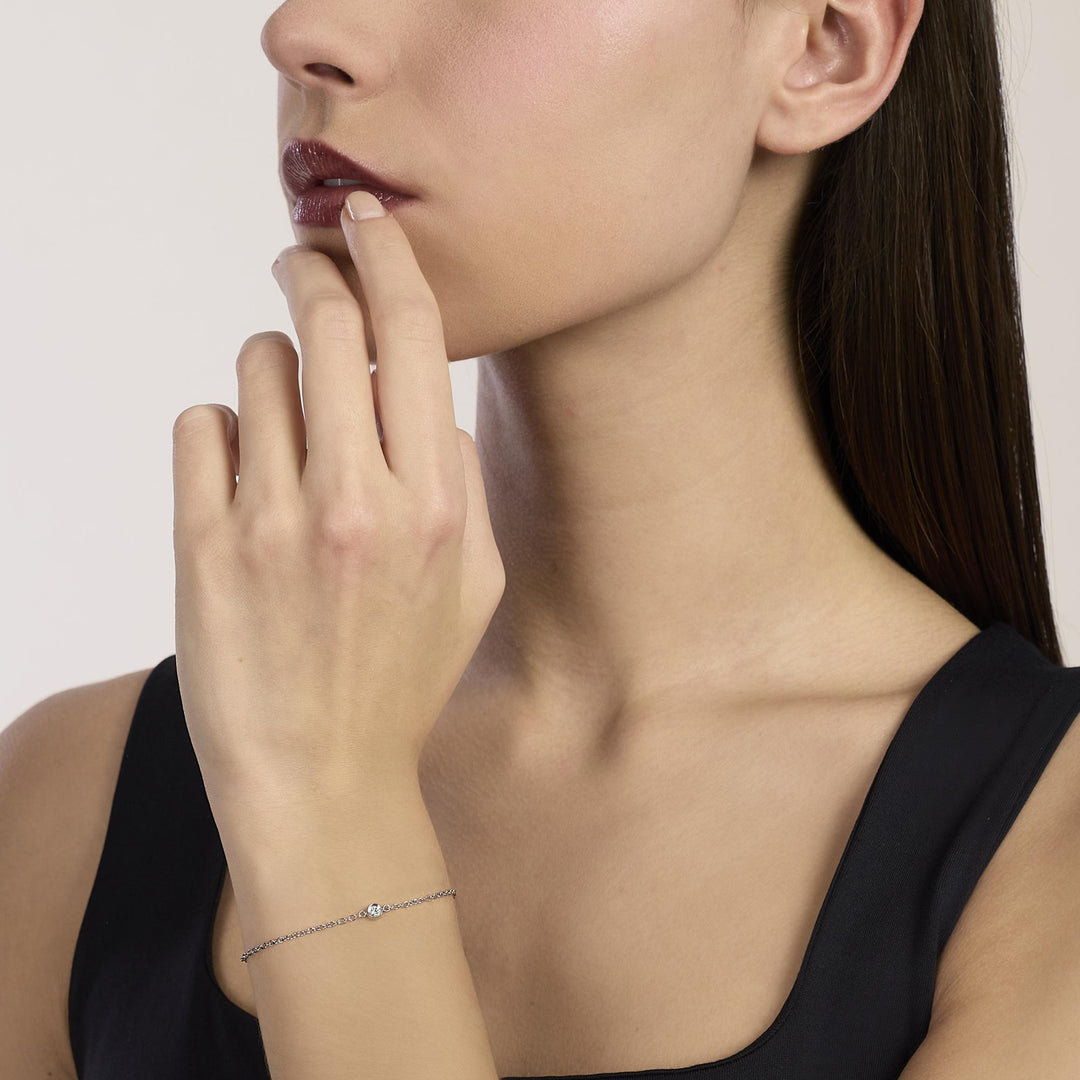 Kidult Bracciale infinity con diamante lab-grown