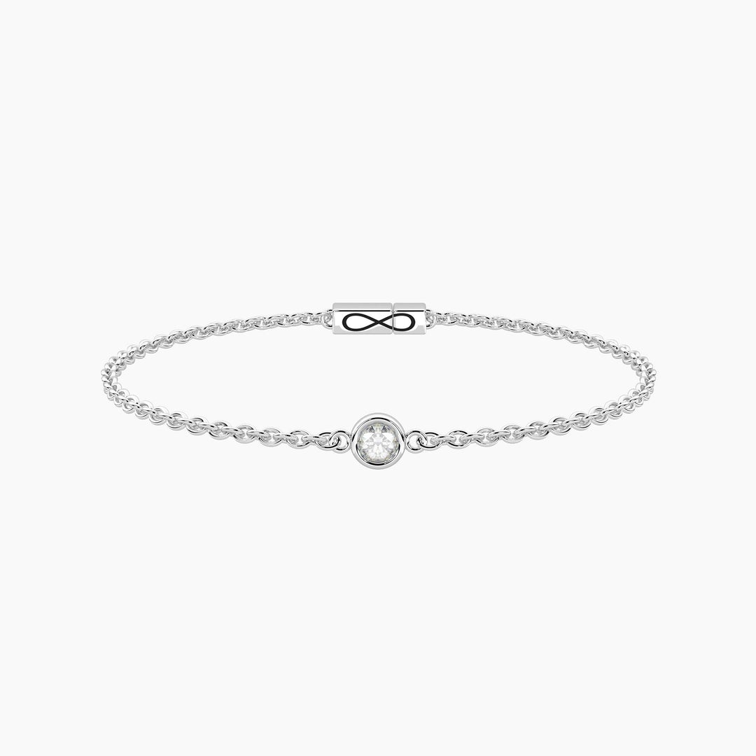 Kidult Bracciale infinity con diamante lab-grown