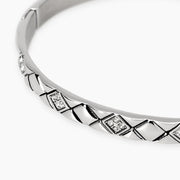 Kidult Bracciale bangle matelassé in acciaio 831214