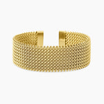Load image into Gallery viewer, Kidult Bracciale cuff dorato con maglia mesh 831227
