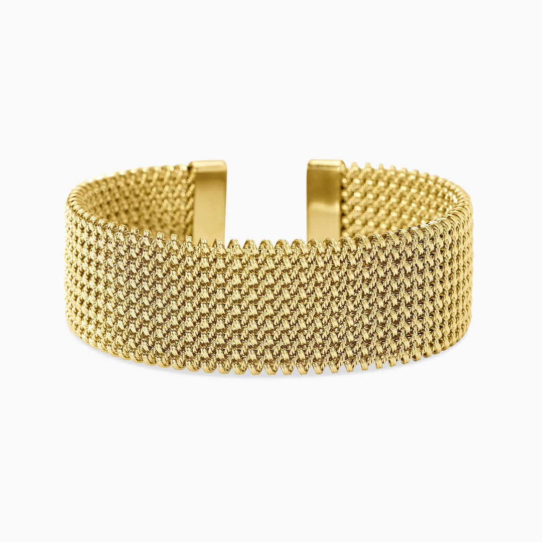 Kidult Bracciale cuff dorato con maglia mesh 831227