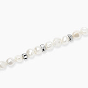 Kidult Bracciale in acciaio e perle conchiglia 831229