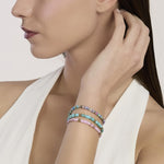 Load image into Gallery viewer, Kidult Bracciale regolabile con conchiglie azzurre 831237