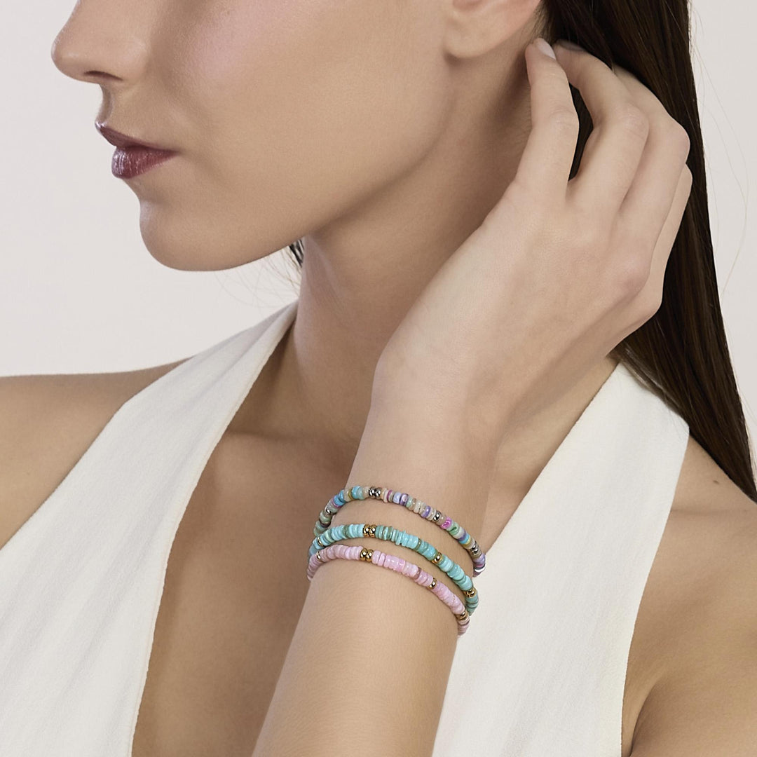 Kidult Bracciale regolabile con conchiglie azzurre 831237