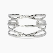 Kidult Bracciale cuff in acciaio martellato 831249