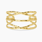 Kidult Bracciale cuff in acciaio dorato 831250
