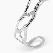Kidult Bracciale cuff in acciaio martellato 831251