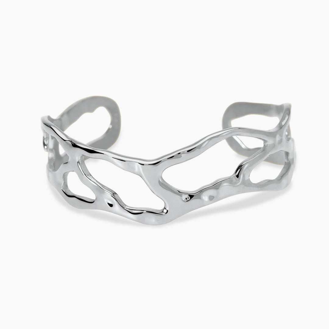 Kidult Bracciale cuff in acciaio martellato 831251