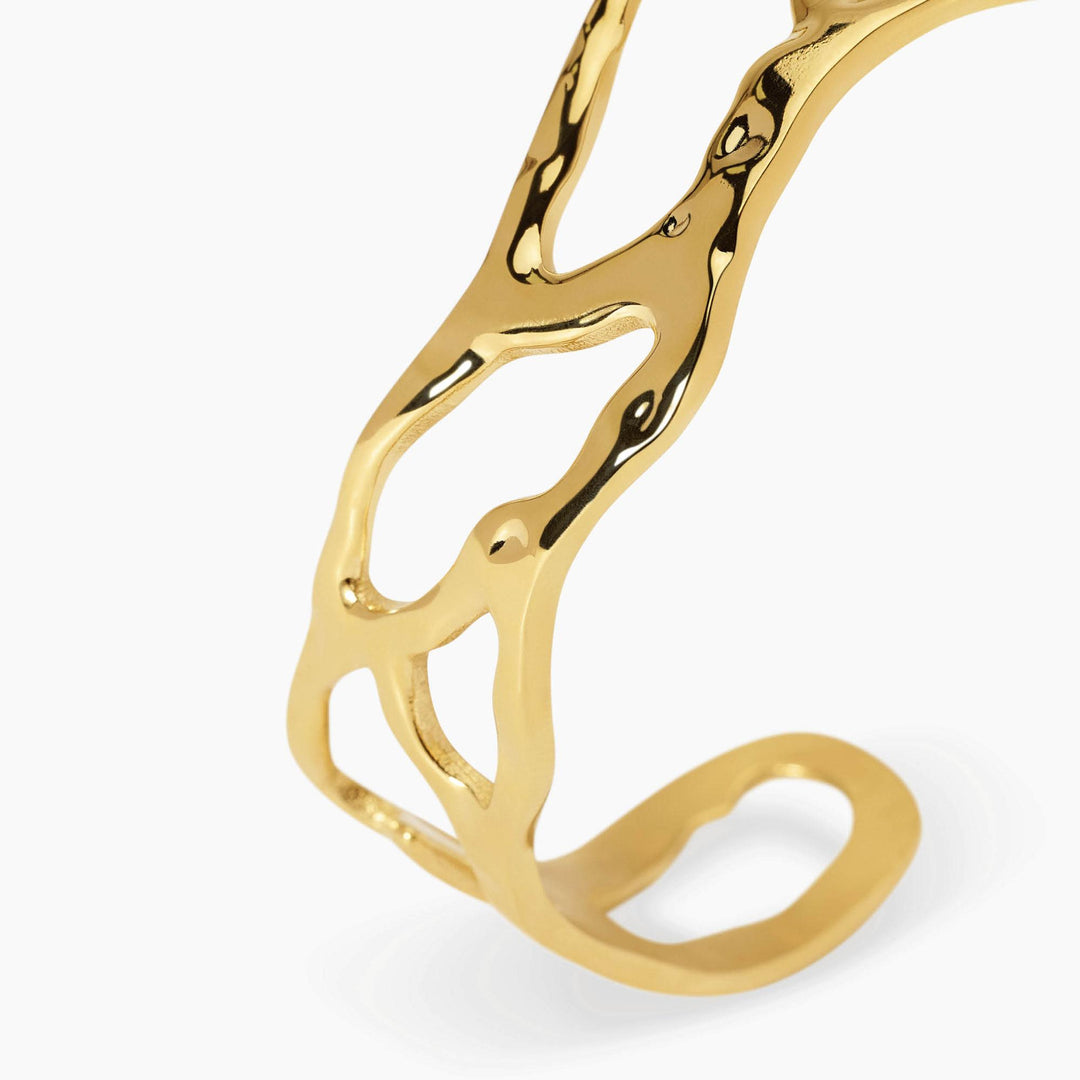 Kidult Bracciale cuff in acciaio dorato 831252