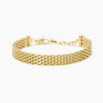 Load image into Gallery viewer, Kidult Bracciale regolabile dorato con catena mesh 831253