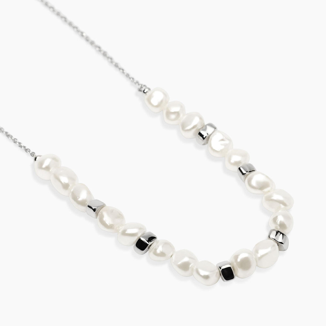 Kidult Girocollo in acciaio e perle conchiglia 851126