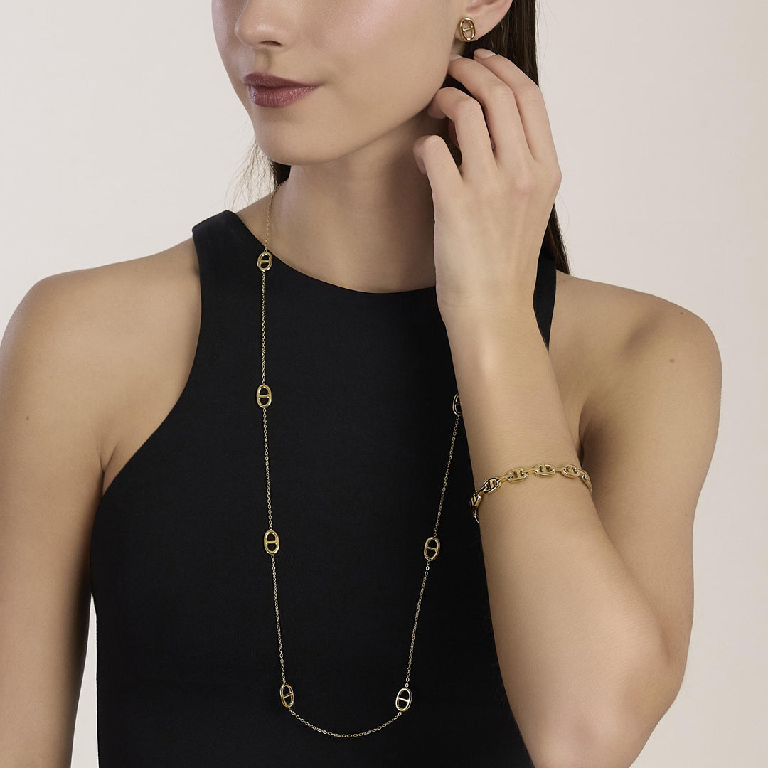 Kidult Collana con staffe in acciaio dorato 851133