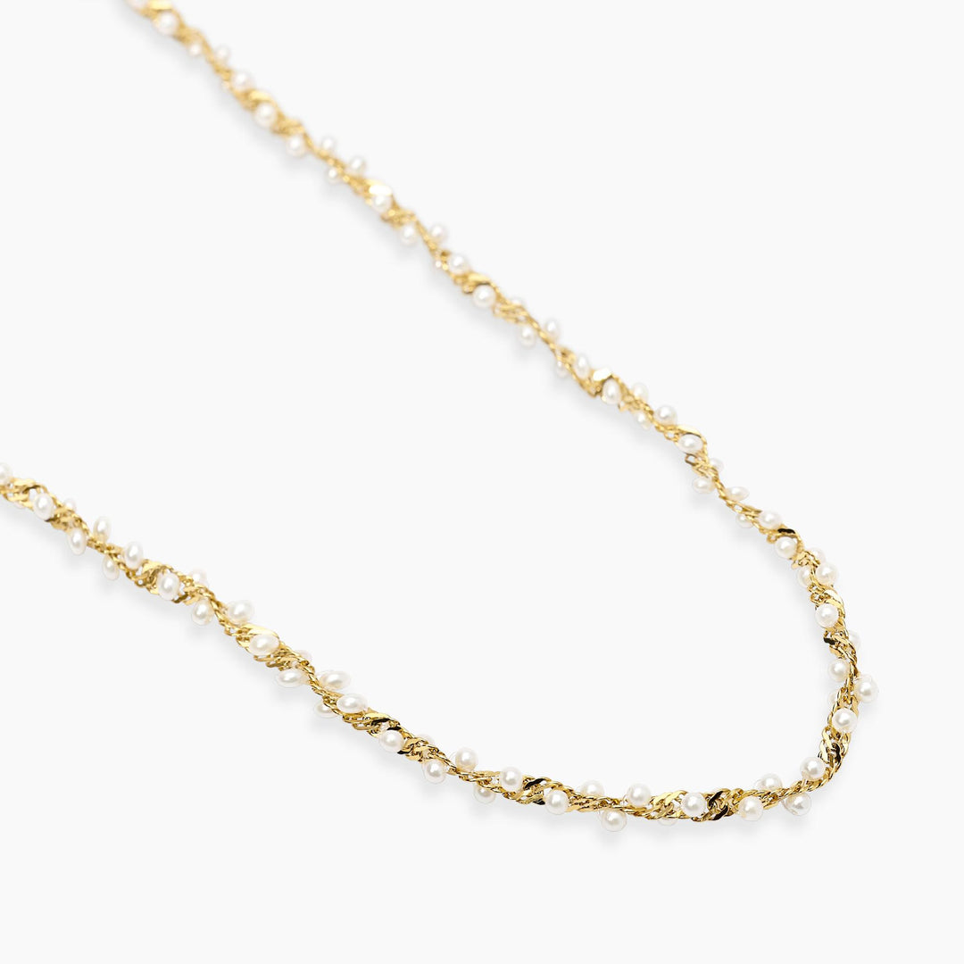 Kidult Girocollo dorato con perle conchiglia 851144