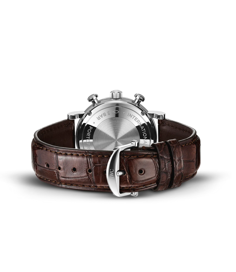 Cinturino in pelle di alligatore marrone con sistema EasX-CHANGE.