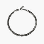 Load image into Gallery viewer, Kidult Bracciale nero in acciaio con catena cardano 831169