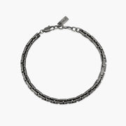 Kidult Bracciale nero in acciaio con catena cardano 831169